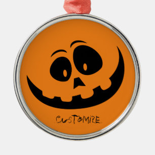 Jack O'lantern Smile Thunder_Cove Metal Ornament