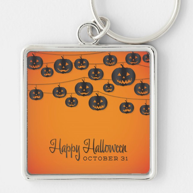 Jack O'lantern string Key Ring (Front)