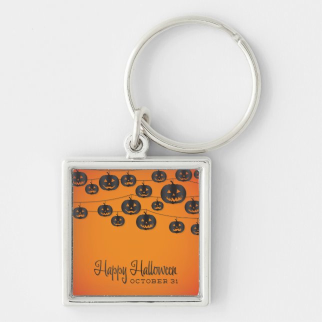 Jack O'lantern string Key Ring (Front)