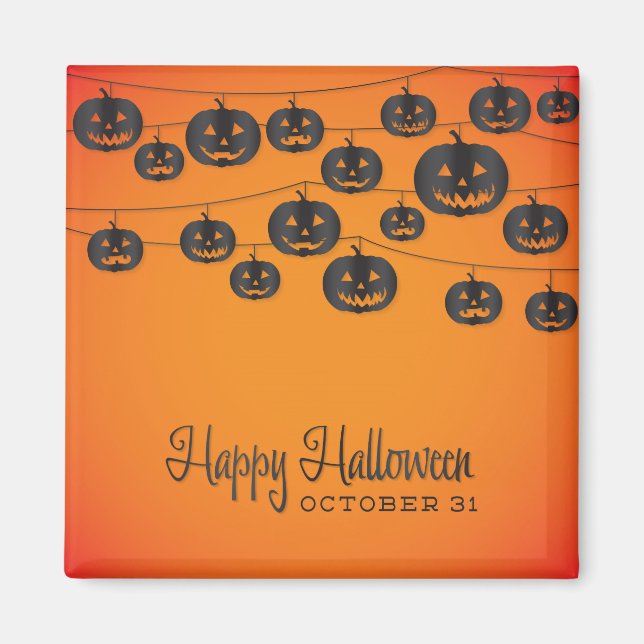 Jack O'lantern string Magnet (Front)