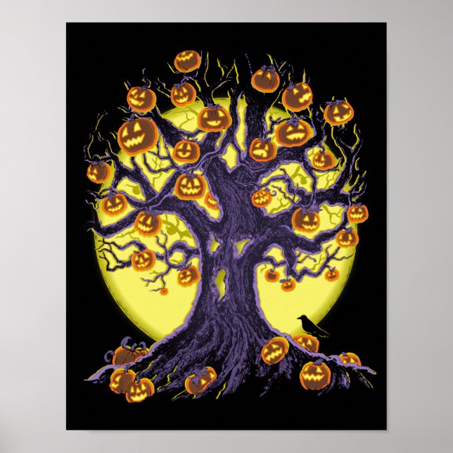 Jack O'Lantern Tree Poster (Front)
