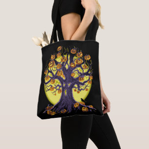 Jack O'Lantern Tree Tote Bag