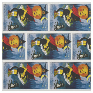 Jack o'Lantern Witch Fabric