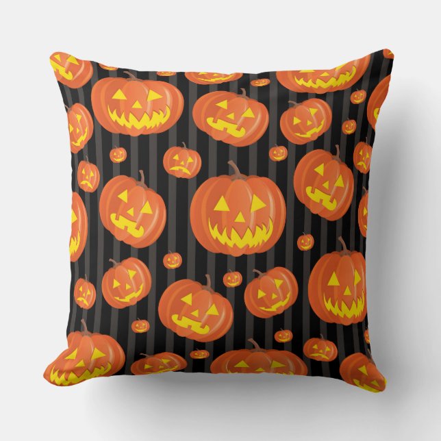 Jack O'Lanterns! Cushion (Front)