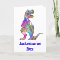 Jack osaurus Colourful T Rex Jurassic Dinosaur Art