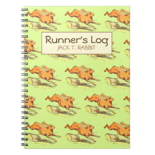 Jack Rabbit Runner's Log Personalised Running Notebook