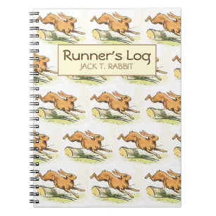 Jack Rabbit Runner's Log Personalised Running Notebook