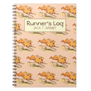 Jack Rabbit Runner's Log Personalised Running Notebook