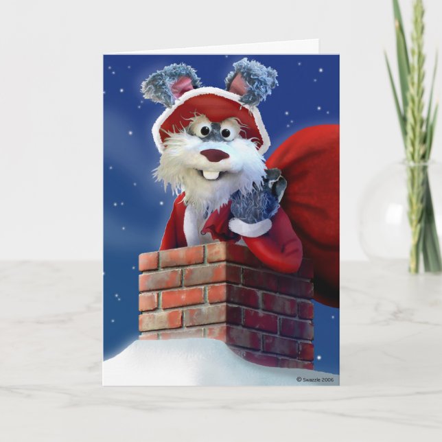 Jack Rabbit Santa card (Front)