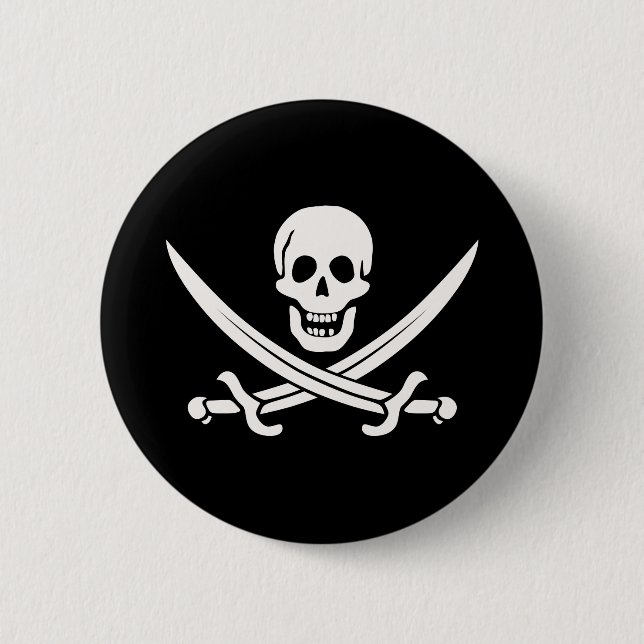 Jack Rackham Pirate 6 Cm Round Badge (Front)