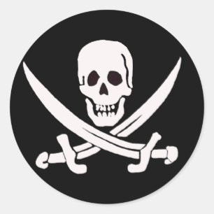 Jack Rackham-White Classic Round Sticker