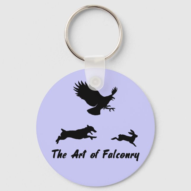 Jack Russel and Falconry Key Ring (Front)