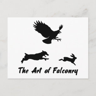 Jack Russel and Falconry Postcard