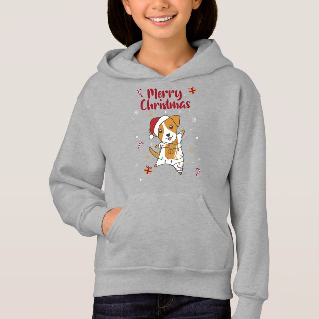 Jack Russel Christmas Dog Winter Animals Dogs Adul (Front)