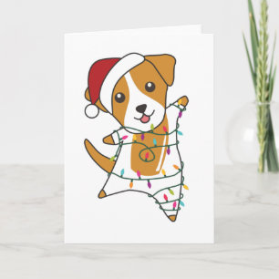 Jack Russel Christmas Dog Winter Animals Dogs Card