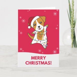 Jack Russel Christmas Dog Winter Animals Dogs Card