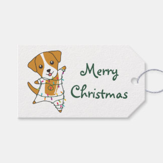 Jack Russel Christmas Dog Winter Animals Dogs Truc Gift Tags