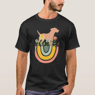 Jack Russel Dog  Mum Dad Pet Cute Rainbow Boho Pin T-Shirt