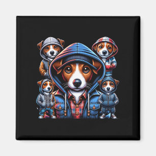 Jack Russel Gangster Dogs  Magnet