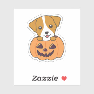 Jack Russel In Pumpkin Cute Dogs Happy Halloween