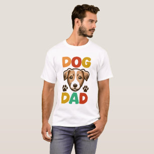  Jack Russel Terrier Dad  Typography  T-Shirt