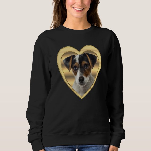 Jack Russel Terrier Dog Heart  Jack Russel Terrier Sweatshirt (Front)