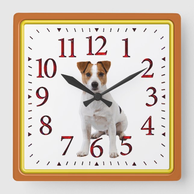 Jack Russell Acrylic Wall Clock (Front)