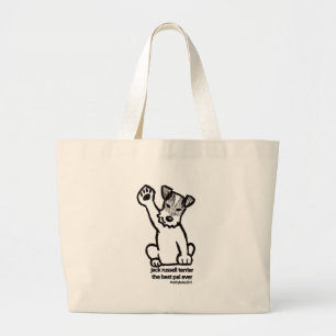 Jack Russell Best Pal Large Tote Bag