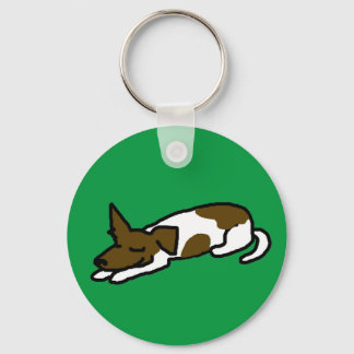 Jack Russell Cartoon Bag Key Ring