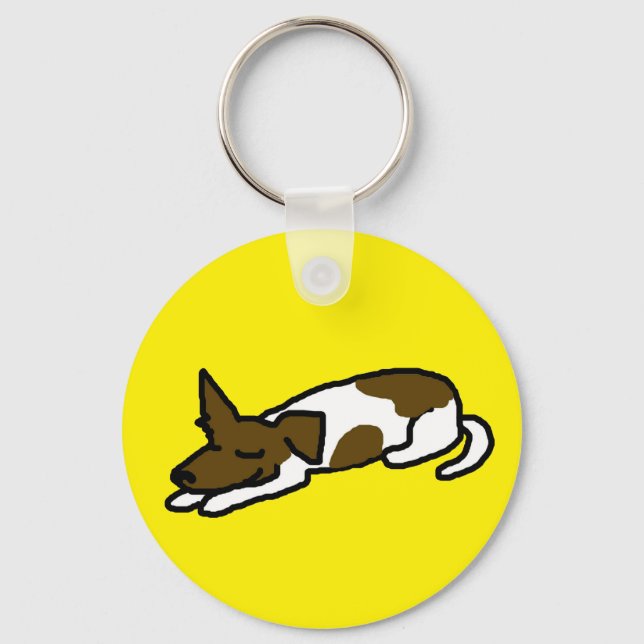 Jack Russell Cartoon Key Ring (Front)