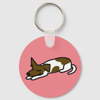 Jack Russell Cartoon Key Ring