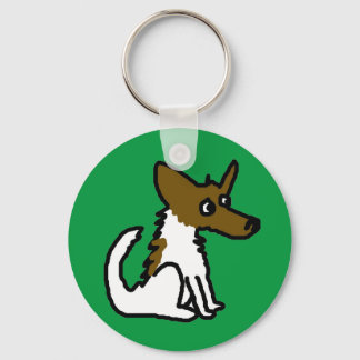 Jack Russell Cartoon Key Ring