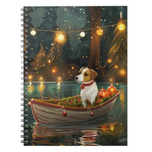 Jack Russell Christmas Festive Voyage Notebook