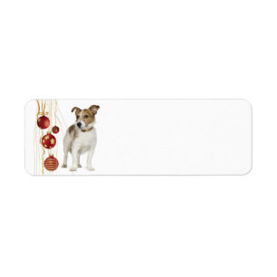 Jack Russell Christmas Return Address Label