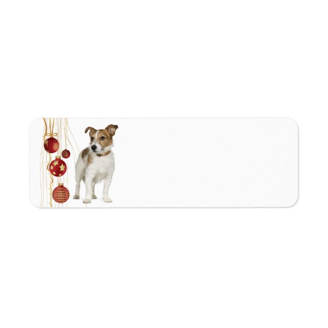 Jack Russell Christmas Return Address Label (Front)
