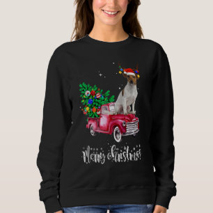 Jack Russell Christmas Ride Red Truck Sweatshirt