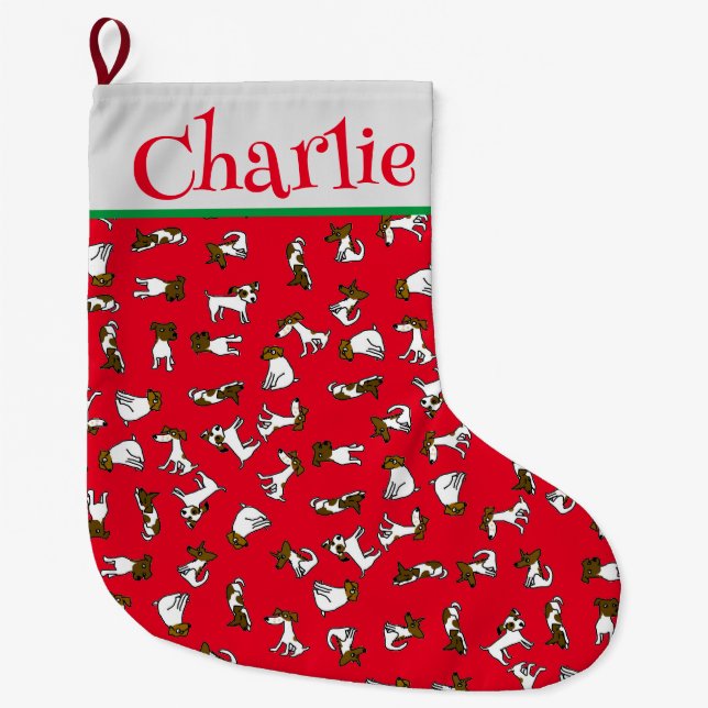 Jack Russell Christmas Stocking (Front)