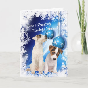 Jack Russell Christmas Wishes - Customise It! Holiday Card