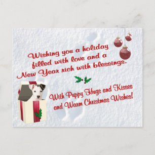 Jack Russell Christmas Wishes Postcard #2