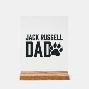 Jack Russell Dad Vintage Paw Print Shirt Design_1 Acrylic Sign