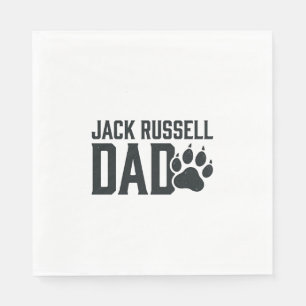 Jack Russell Dad Vintage Paw Print Shirt Design_1 Napkin
