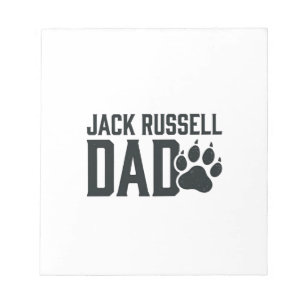 Jack Russell Dad Vintage Paw Print Shirt Design_1 Notepad