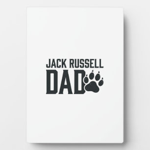 Jack Russell Dad Vintage Paw Print Shirt Design_1 Plaque
