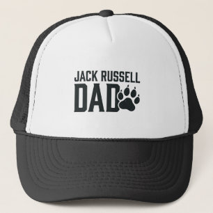 Jack Russell Dad Vintage Paw Print Shirt Design_1 Trucker Hat