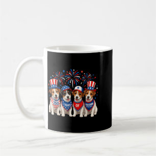 Jack Russell Dog 250 Years Aamerican 1776 2026 4th Coffee Mug