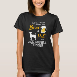 Jack Russell Dog Beer Owner Christmas Birthday T-Shirt