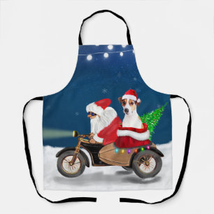 Jack Russell Dog Christmas Santa Claus Apron