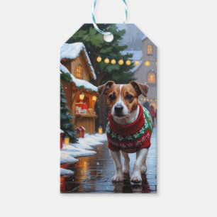 Jack Russell Dog Christmas Snow Holiday Gift Tags
