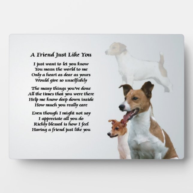 Jack Russell Dog Friend Poem Plaque (Front)