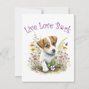Jack Russell Dog Mum Floral Card